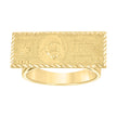 10kt Yellow Gold Mens Dollar Bill Currency Ring