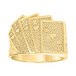 10kt Yellow Gold Mens Playing Cards Gambling Ring