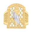 10kt Two-tone Gold Mens St. Jude Religious Ring