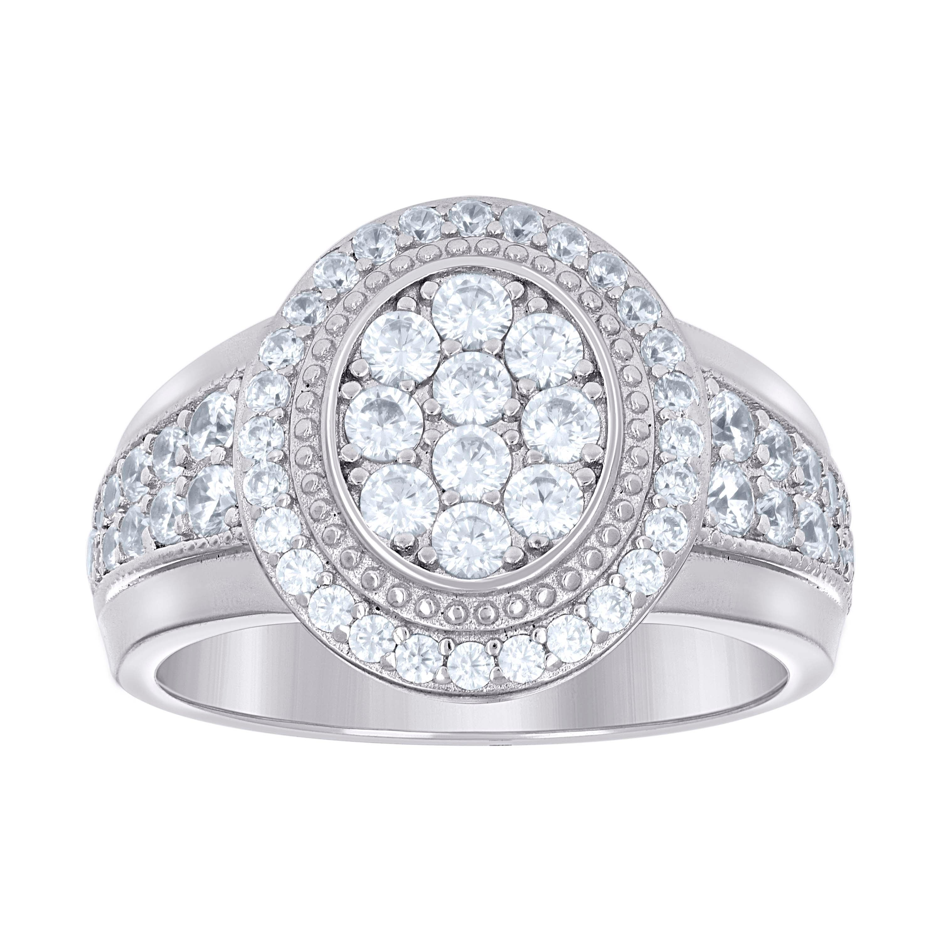 925 Sterling Silver Mens Cubic-Zirconia Fashion Ring Size 11 - SLV-139668