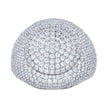 925 Sterling Silver Mens Cubic-Zirconia Cluster Round Head Fashion Ring Size 12 - SLV-139656