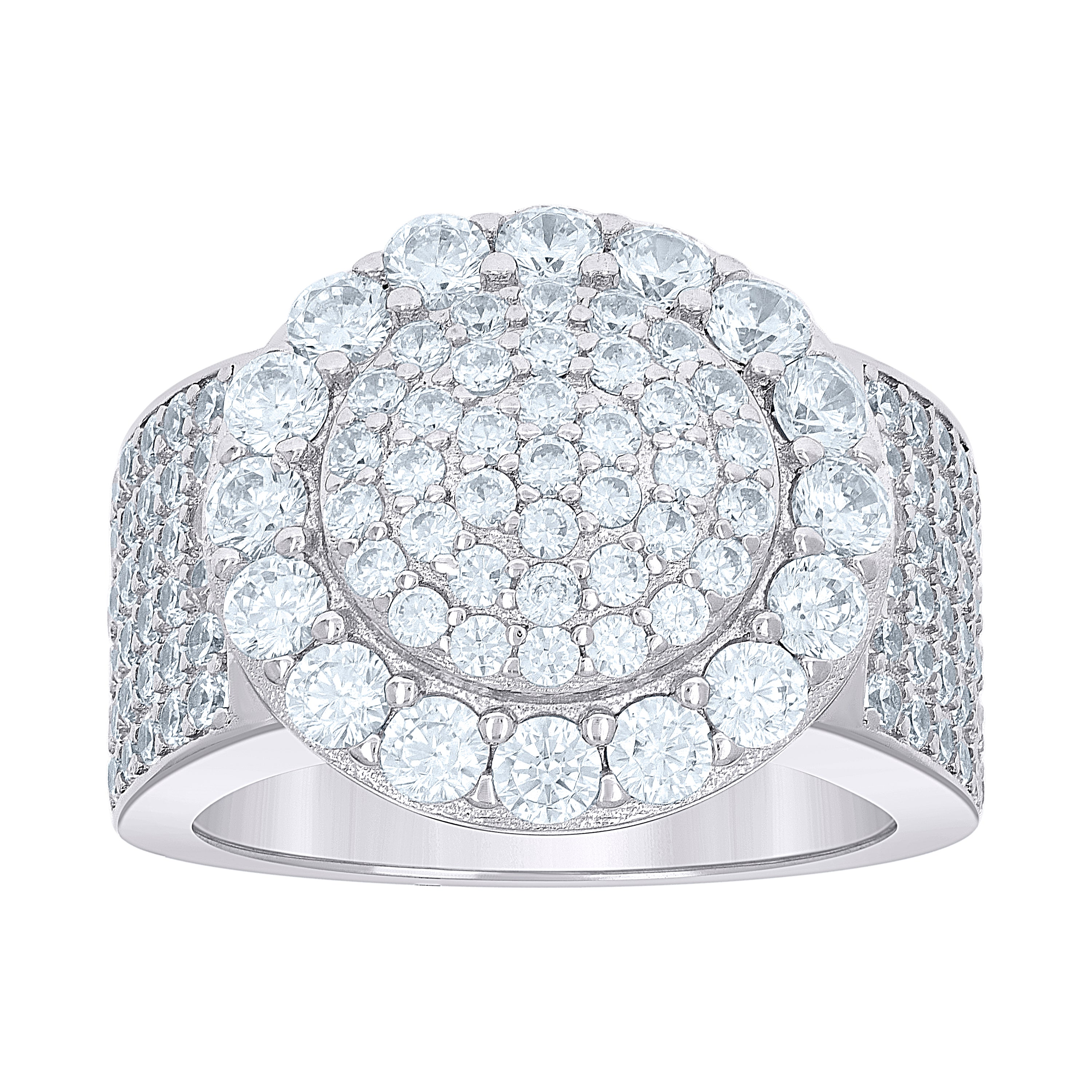 925 Sterling Silver Mens Cubic-Zirconia Fashion Ring Size 12 - SLV-139624