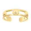 10kt Yellow Gold Womens Multi Hearts Toe Ring