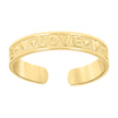 14kt Yellow Gold Womens Love Toe Ring