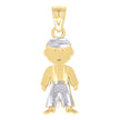 14kt Two-tone Gold Baby Boy Charm Pendant
