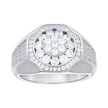 925 Sterling Silver Mens Cubic-Zirconia Fashion Ring Size 10 - SLV-138907