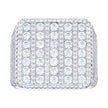 925 Sterling Silver Mens Cubic-Zirconia Cluster Square Head Fashion Ring Size 12 - SLV-139772