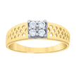 14kt Two-tone Gold Baby Cubic-Zirconia Square Head Ring