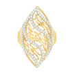 10kt Yellow Gold Womens Cubic-Zirconia Fashion Ring