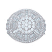 925 Sterling Silver Mens Baguette Round Cubic-Zirconia Fashion Ring Size 12 - SLV-139784