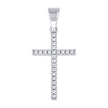 925 Sterling Silver Unisex Cubic-Zirconia Cross Religious Pendant