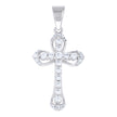 925 Sterling Silver Unisex Cubic-Zirconia Cross Religious Pendant
