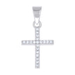 925 Sterling Silver Unisex Cubic-Zirconia Cross Religious Pendant