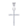 925 Sterling Silver Unisex Cubic-Zirconia Cross Religious Pendant