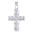 925 Sterling Silver Unisex Cubic-Zirconia Cross Religious Pendant
