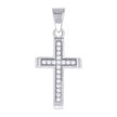 925 Sterling Silver Unisex Cubic-Zirconia Cross Religious Pendant