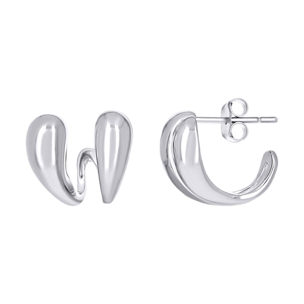 925 Sterling Silver Womens Teardrop Fashion Stud Earrings