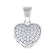 925 Sterling Silver Womens Cubic-Zirconia Heart Pendant