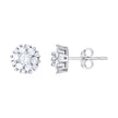 925 Sterling Silver Womens Green White Cubic-Zirconia Flower Fashion Stud Earrings