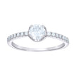 925 Sterling Silver Womens 0.67ct Moissanite Engagement Ring Size 6