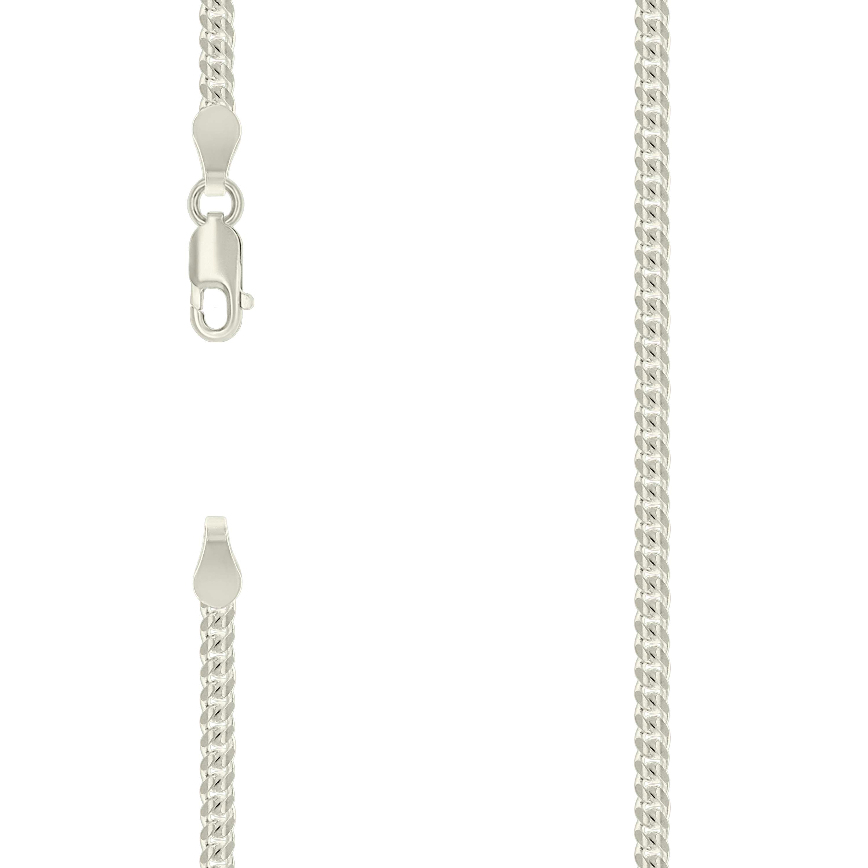 925 Sterling Silver Solid Miami Cuban Chain Silver 080 2.5mm-16