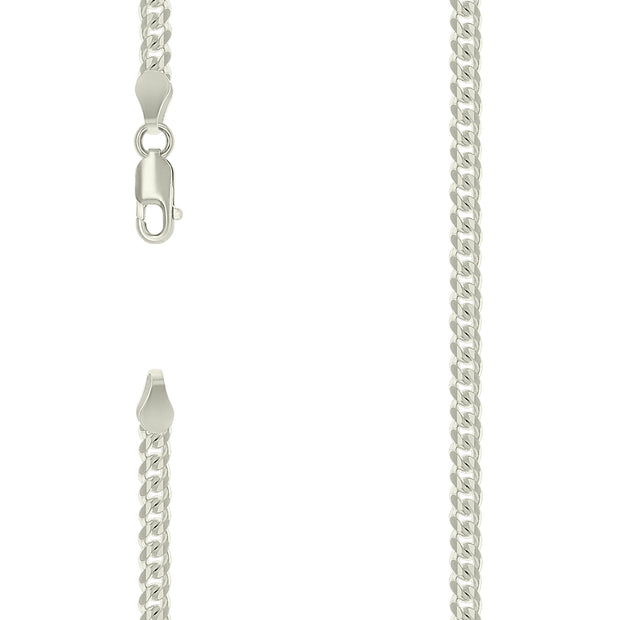 925 Silver Solid Miami Cuban Chain 3.5mm