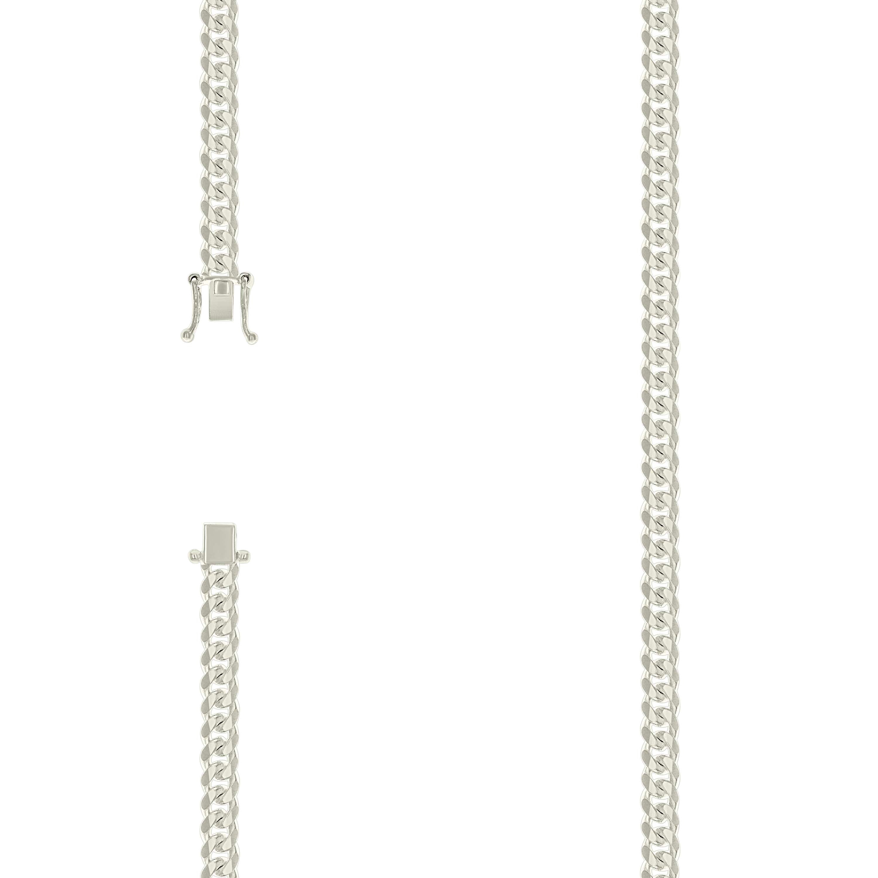 925 Sterling Silver Solid Miami Cuban Chain Silver 150 5mm-18
