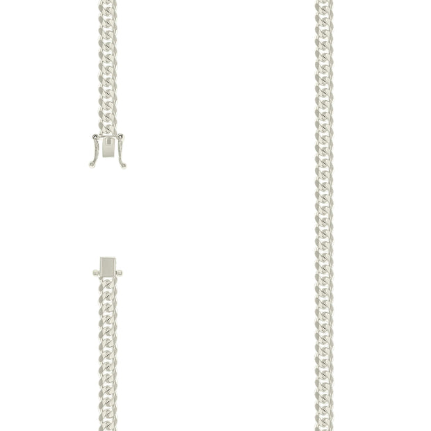 925 Sterling Silver Solid Miami Cuban Chain Silver 150 5mm-7"