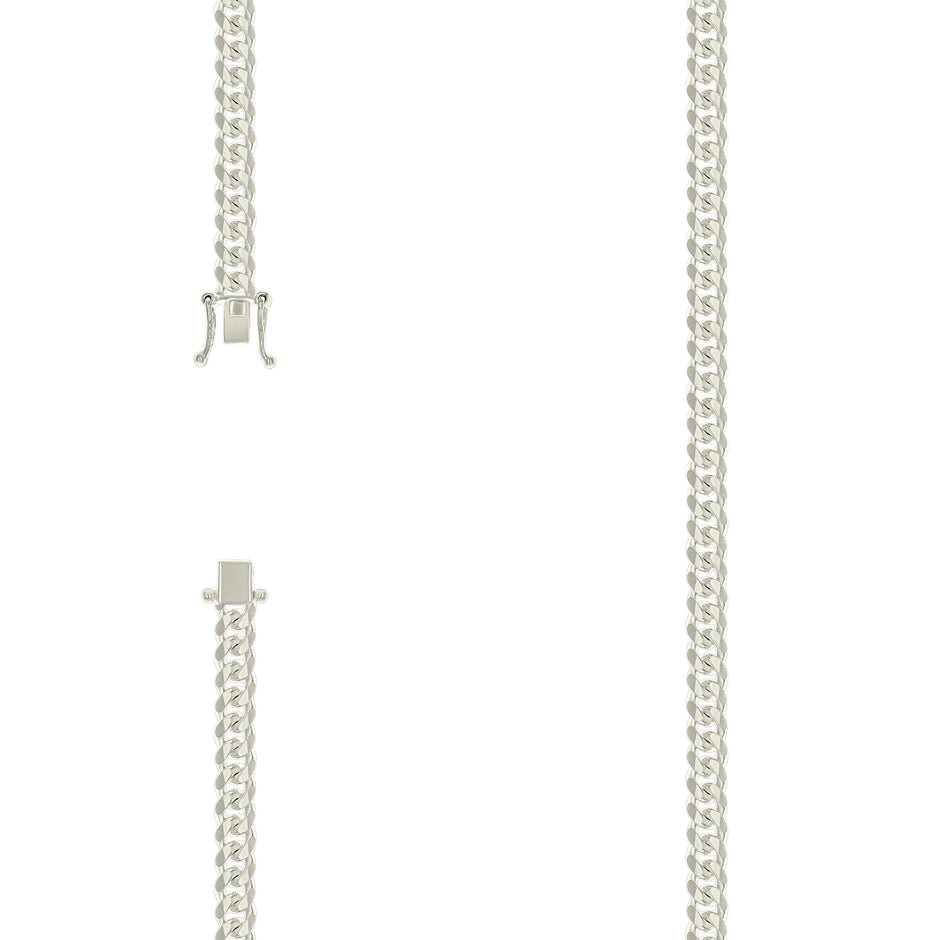925 Sterling Silver Solid Miami Cuban Chain Silver 150 5mm-26" - SLV-134266