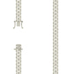 925 Sterling Silver Solid Miami Cuban Chain Silver 250 8.4mm-24