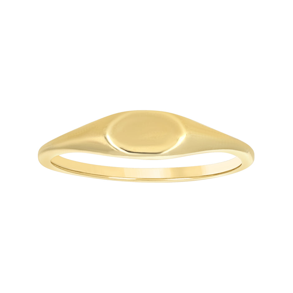 10kt Yellow Gold Womens Signet Ring