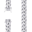 925 Sterling Silver Solid Miami Cuban Chain Rhodium 500 18.5mm-26