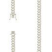 925 Sterling Silver Solid Miami Cuban Pyramid Chain Silver 300 9.8mm-24