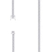 925 Sterling Silver Solid Miami Cuban Pyramid Chain Rhodium 180 6.3mm-18