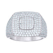 925 Sterling Silver Mens 3.49ct Moissanite Square Head Fashion Ring Size 11 - SLV-139731