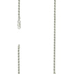 925 Sterling Silver Solid Rope Chain Silver 060 3mm-16
