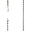 925 Sterling Silver Solid Rope Chain Silver 120 5mm-18