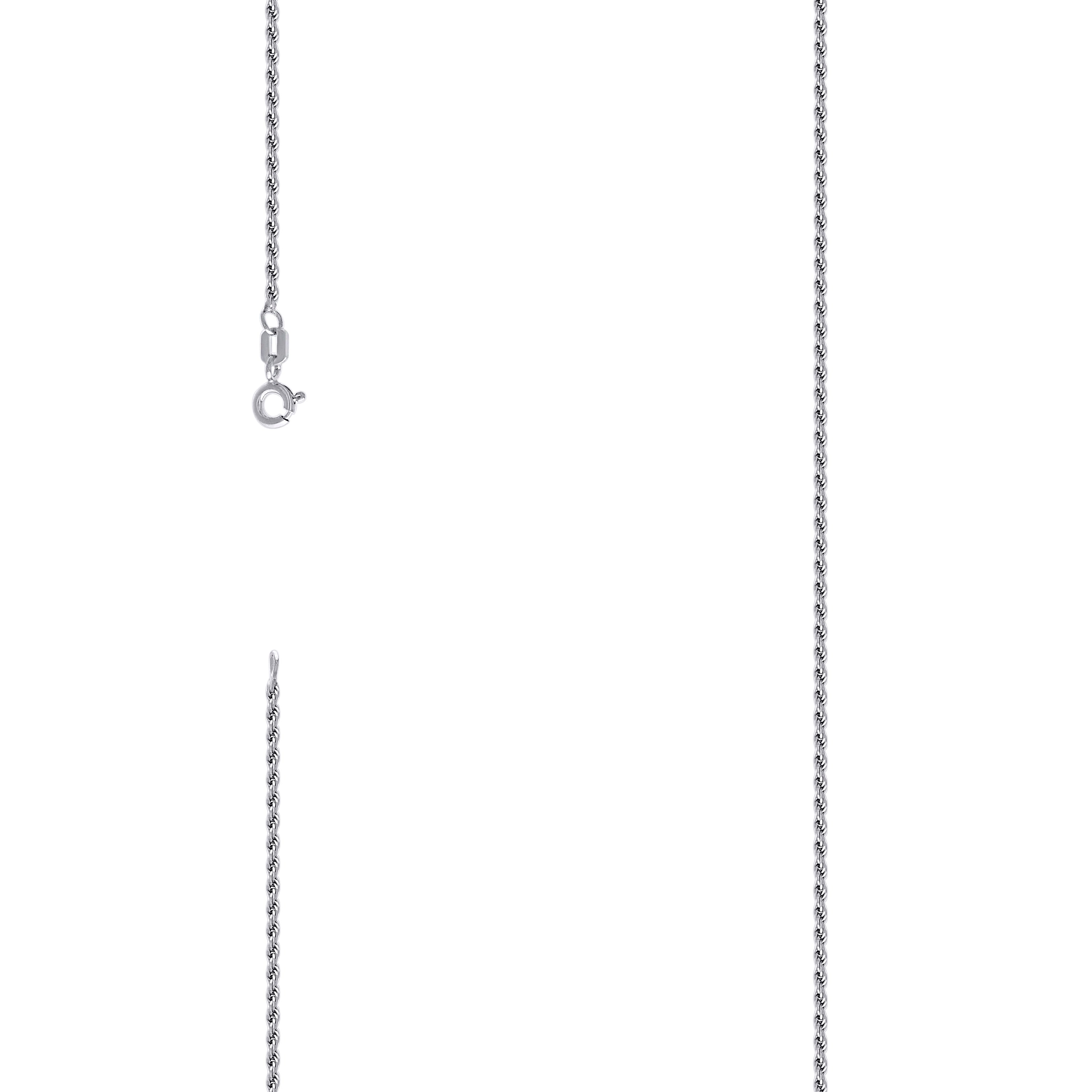 925 Sterling Silver Solid Rope Chain Rhodium 025 0.5mm-8