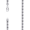 925 Sterling Silver Solid Rope Chain Rhodium 170 7.5mm-20
