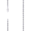 925 Sterling Silver Hollow Rope Chain Rhodium 095 4.8mm-20
