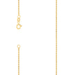 925 Sterling Silver Solid Rope Chain Yellow 025 0.5mm-8