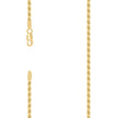 925 Sterling Silver Solid Rope Chain Yellow 060 3mm-24