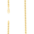 925 Sterling Silver Solid Rope Chain Yellow 120 5mm-22