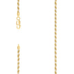 925 Sterling Silver Solid Rope Chain Two Tone 060 3mm-20
