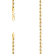 925 Sterling Silver Solid Rope Chain Two Tone 080 4mm-22