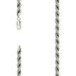 925 Sterling Silver Solid Rope Chain Silver 150 7mm-18