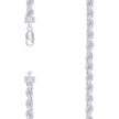 925 Sterling Silver Hollow Rope Chain Rhodium 150 7.5mm-24