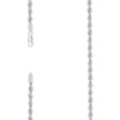 925 Sterling Silver Hollow Rope Chain Rhodium 060 3mm-18