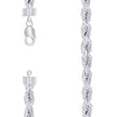 925 Sterling Silver Hollow Rope Chain Rhodium 190 10mm-28
