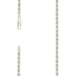 925 Sterling Silver Hollow Rope Chain Silver 070 3.5mm-8